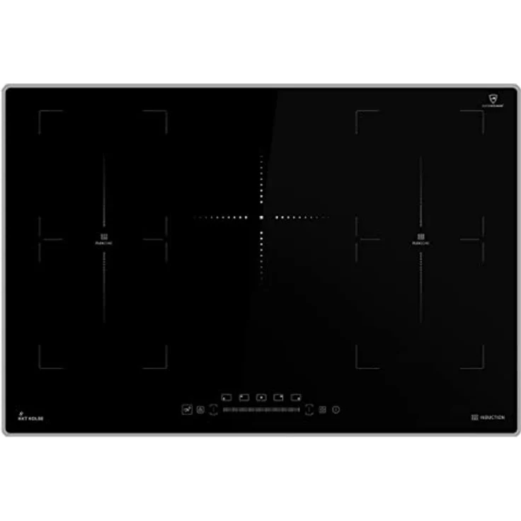 Induktionskochfeld 77 cm | Autark | 11,2 kW | 5 Zonen | 9 Stufen | Slim-Designrahmen | Schnellaufheizung | Touch Slider | Timer | IH87705AL – Bild 1