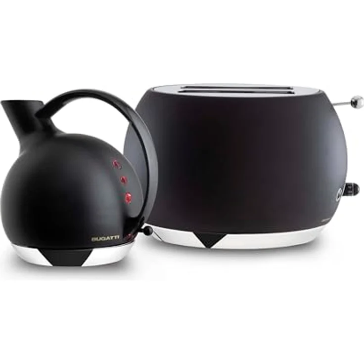 BUGATTI Romeo, Multifunktions-Design-Toaster aus Edelstahl, 7 Bräunungsstufen, 4 Funktionen, 870-1035 W, Schwarz Matt – Bild 4