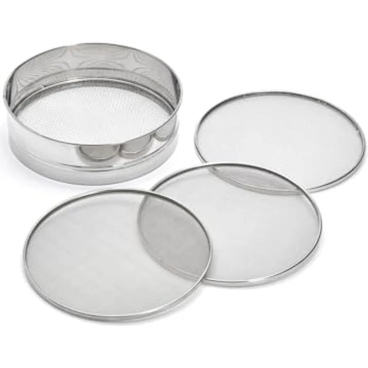 DE BUYER 4605.21 Sieb 4 Maschen austauschbar Edelstahl grau 0,5-1-2-3 mm Durchmesser 21 cm – Bild 2