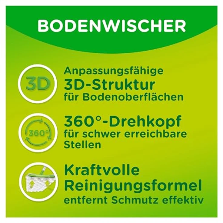 Swiffer Sweeper Trockenwischtuch Nass-Starter Kit für Böden-Parkett – Lot de 3 – Bild 6