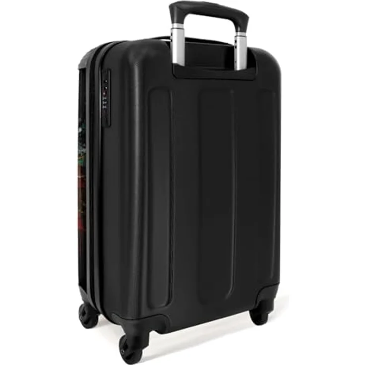 NoBoringSuitcases.com© Kinderkoffer Fußball umgeben von Farbklecksen 55x35x20cm, 4 Rollen, Reisetasche mit Rollen, Koffer Handgepäck Flugzeug, bunt – Bild 3