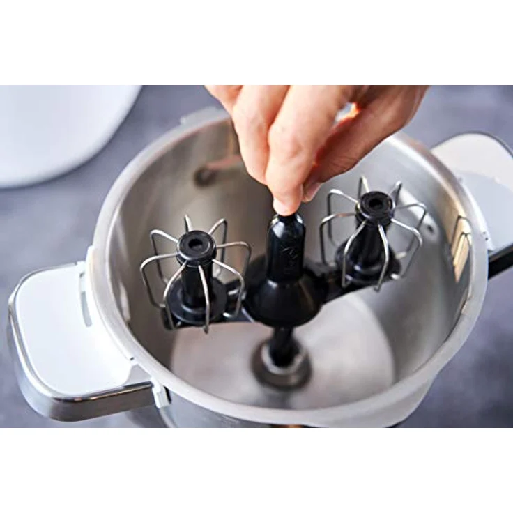 Moulinex XF389010 SEBAX Backset für Küchenmaschine Companion, Edelstahl, 24 Centimeters, Schwarz, mit 6 Zubehörteilen und hochwertigen Materialien – Bild 4