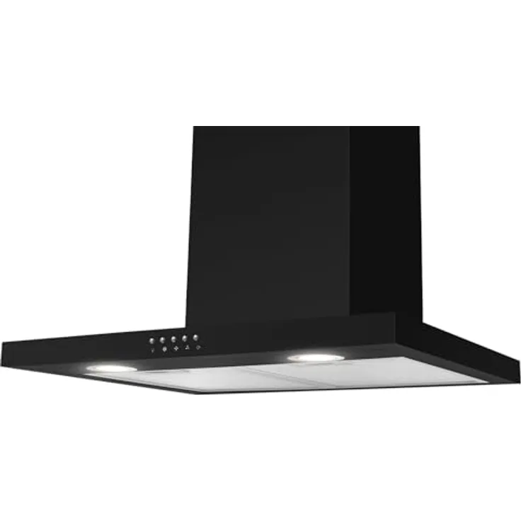 Amica 9KH17803 S Wandhaube 60 cm, Dunstabzugshaube in Schwarz Matt, 3 Leistungsstufen, LED-Beleuchtung, für Abluft- und Umluftbetrieb