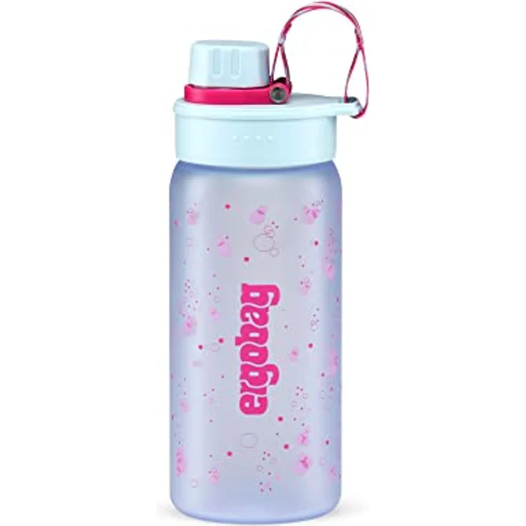 Trinkflasche BPA-frei 550 ml, auslaufsicher und Kohlensäure geeignet, Spülmaschinengeeignet, doppelwandig isoliert Bubbles - Hellblau – Bild 1