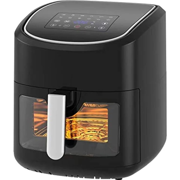 Melchioni Family GAIA, Heißluftfritteuse, 8 l / 2,5 kg, Touchscreen-Display, Schublade mit Sichtfenster, 1/60-Minuten-Timer, 13 voreingestellte Programme, 50–200 °C, Antihaft-Behälter, 1800 W – Bild 1