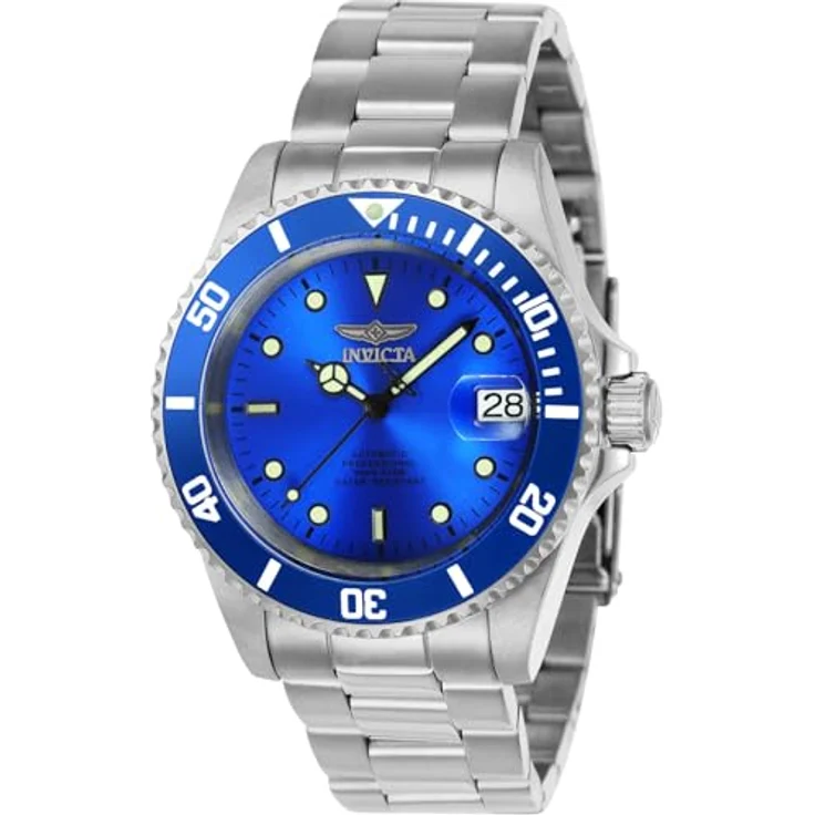 Invicta Pro Diver Automatikuhr, Edelstahl Herren Uhr mit blauem Zifferblatt, 40mm, 20 bar wasserdicht – Bild 1