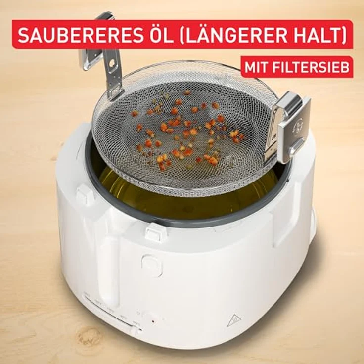 Tefal Filtra Vision Fritteuse, 1900 W, extragroßes Sichtfenster, Filtersieb, 1,2 kg Fassungsvermögen – Bild 3