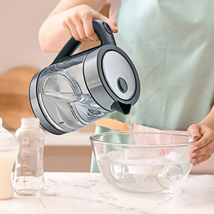 TZS First Austria Glaswasserkocher 1,7 L, mit Kalkfilter, 2200 Watt, Innenbeleuchtung, kabellos, Trockenkochschutz, 360° Grad Anschluss-Sockel – Bild 4