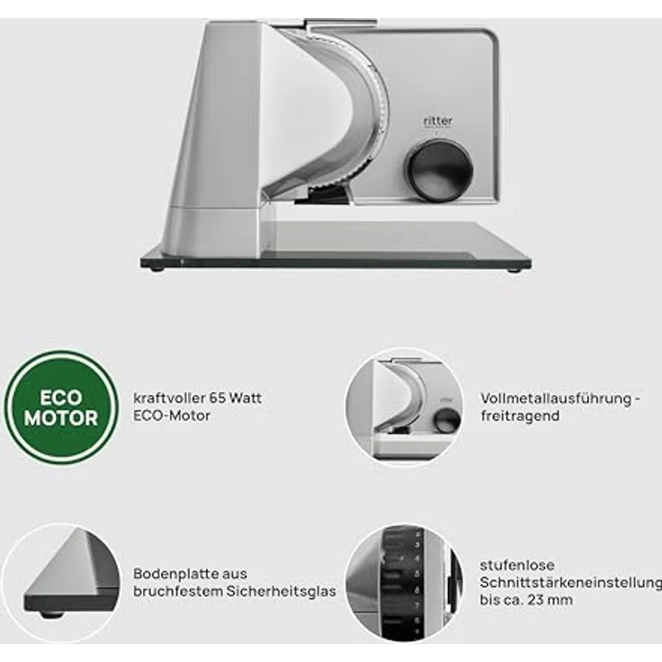 Ritter Allesschneider sono 5, elektrischer Allesschneider mit ECO-Motor, made in Germany – Bild 3