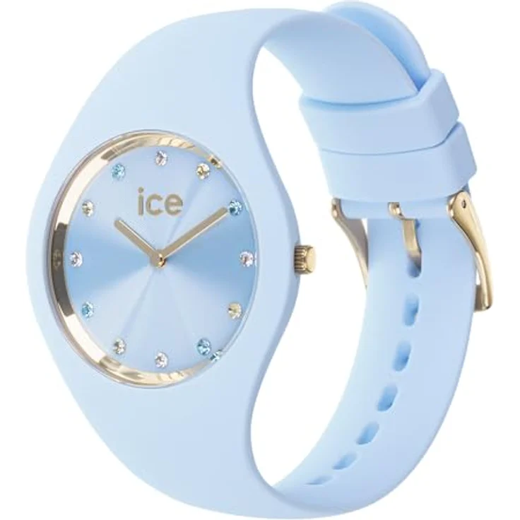 ICE Watch Damenuhr ice 022360, Edelstahl mit blauem Silikon-Band, Quarzwerk, 37 mm, bis 10 Bar wasserdicht – Bild 2