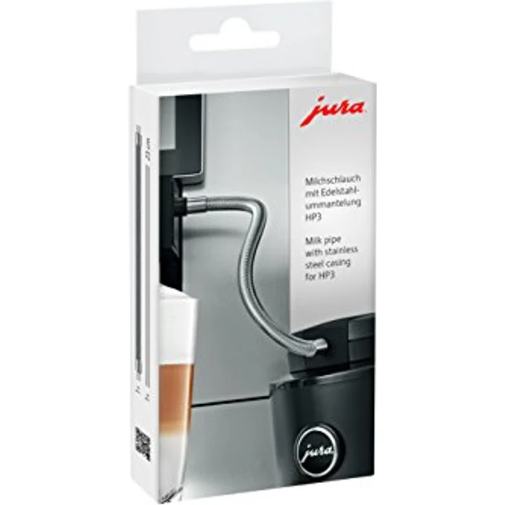 Jura 24114 Milchschlauch mit Edelstahlummantelung HP3 Silber – Bild 1
