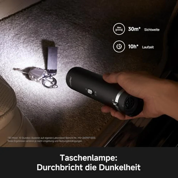 Mova Akku-Handstaubsauger H10, 120 W, beutellos, mit bürstenlosem Vortex Core™-Motor, 3‑in‑1 Zubehör und Sicherheitsfunktionen – Bild 6