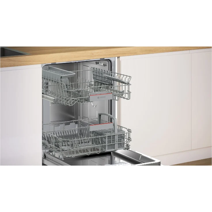 Bosch SMV4EUX00D Exclusiv Serie 4 Vollintegrierter Einbaugeschirrspüler 60 cm, Home Connect, 13 Maßgedecke, Energieeffizienzklasse B, 44 dB(A)