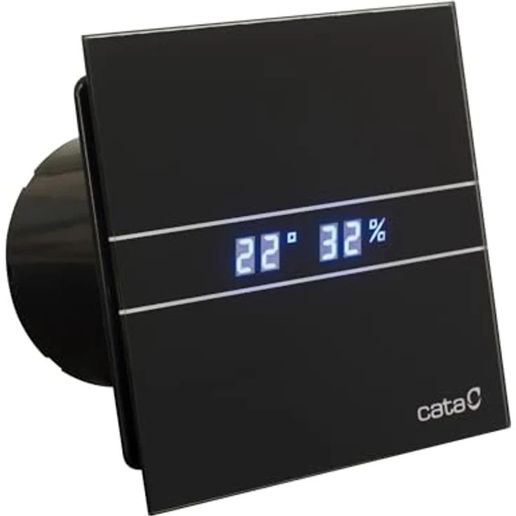 Cata E 100 GTH BK Bad-Abzieher, Timer Hygro, 8 W, Schwarz – Bild 2