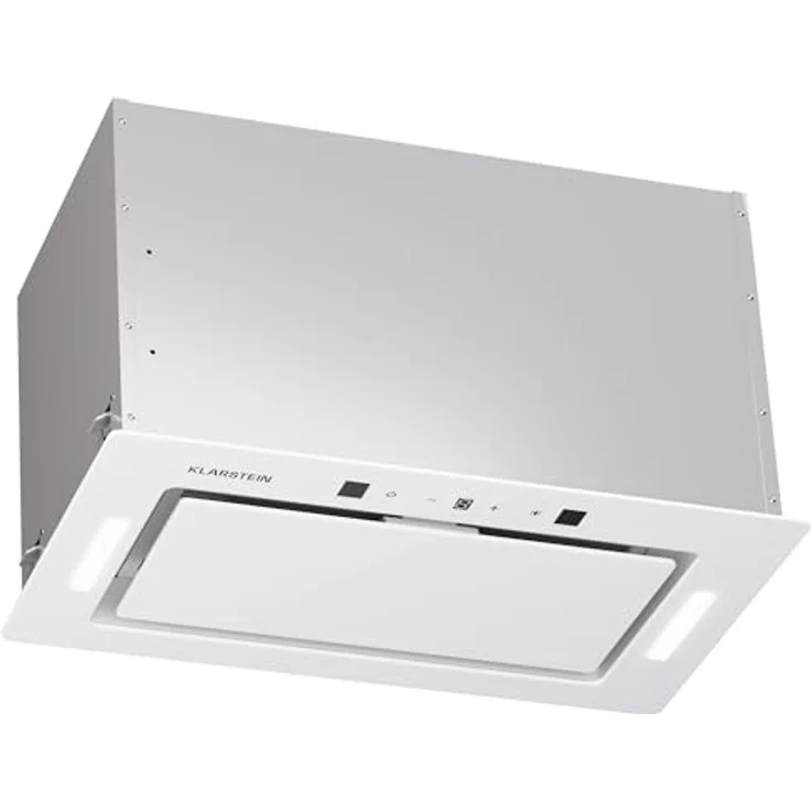 Klarstein Dunstabzugshaube 52cm, Abluft/Umluft-Dunstabzugshaube, LED-Beleuchtung & Touch-Bedienfeld, Leise mit 466 m³/h Luftstrom, Edelstahl - Effizient & Unsichtbares Design – Bild 1