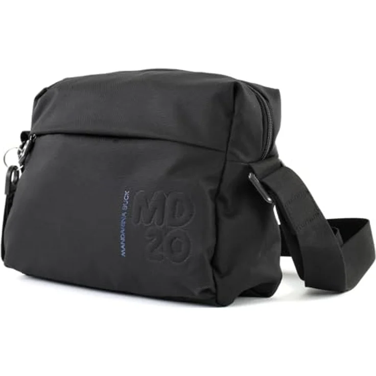 Mandarina Duck MD20 Umhängetasche, 28 cm, schwarzes Mitrix-Material, verstellbarer Trageriemen, praktische Fächer für optimale Organisation – Bild 3