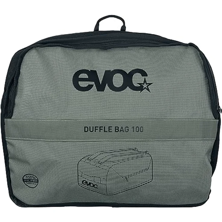 Evoc Weekender Reisetasche, 70 cm, 100% Polyester, grün (darkolive-black) – Bild 7