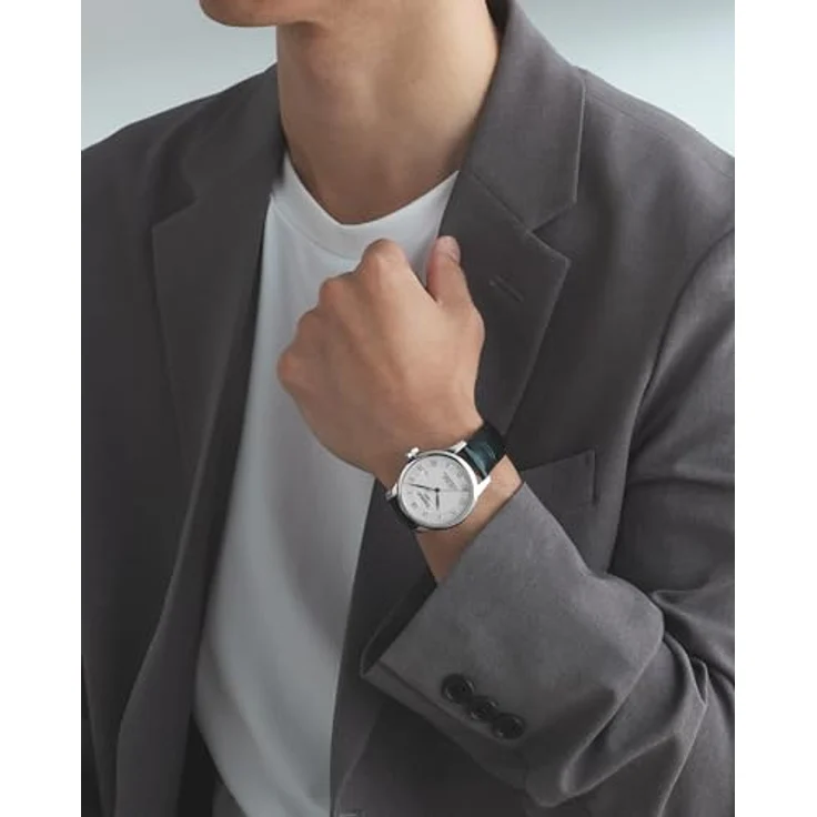 Tissot Le Locle Powermatic 80 T006.407.16.033.00, Luxusuhr mit automatischem Uhrwerk, Edelstahlgehäuse, braunes Lederarmband – Bild 4