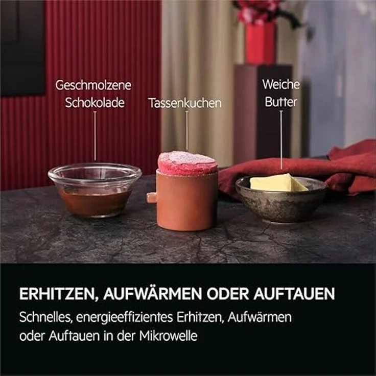 Electrolux Kompakt-Mikrowelle mit Grill-Funktion und SteamSet, Schwarz – Bild 3