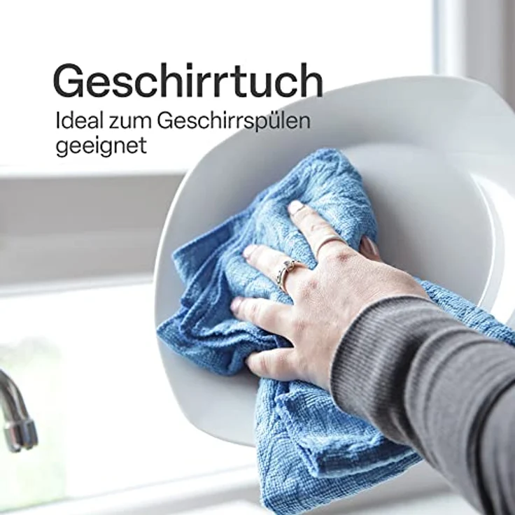 Bestlivings Premium Mikrofasertuch, 220g/m², Hoch-Tief Struktur, 65x45cm, Rose, 2er Pack, super saugfähige Geschirrtücher – Bild 5