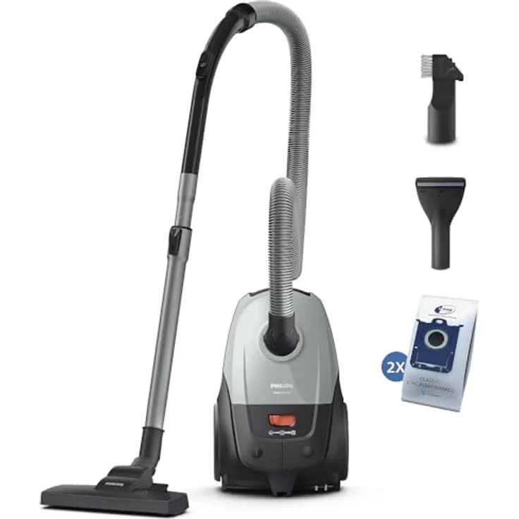 Philips 2000 Series Bodenstaubsauger mit Beutel, 850 W, HEPA-Filter, 3 l Staubbeutel, Zylinder-Vakuum, trocken, Möbeldüse – Bild 1