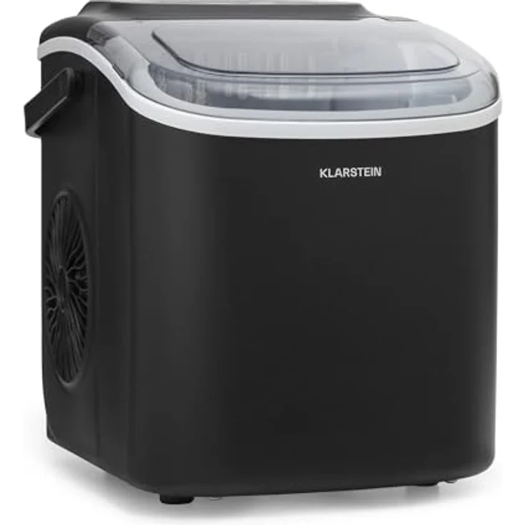 Klarstein Eiswürfelmaschine für Zuhause Camping Gastro, Schnelle Mini-Eiswürfelmaschine Klein, Profi Eismaschine für Große & Kleine Eiswürfel, Selbstreinigend, 1,3L Wassertank, 12kg Eis in 24h - Preisvergleich – Bild 1