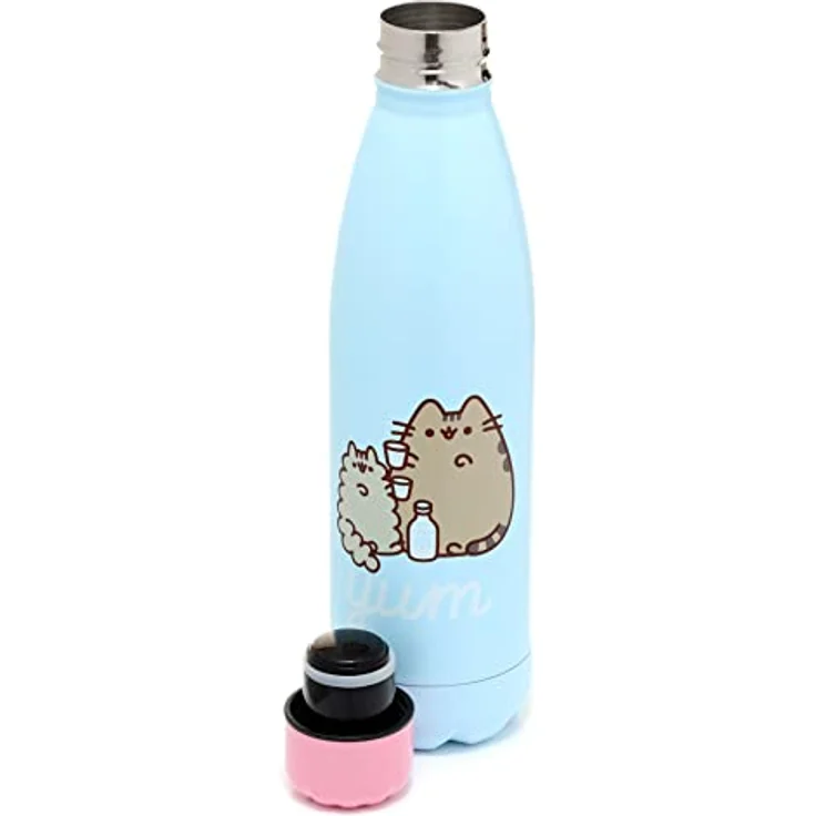 Puckator Pusheen die Foodie Katze wiederverwendbare isolierte Heiß & Kalt Trinkflasche aus Edelstahl 500ml – Bild 2