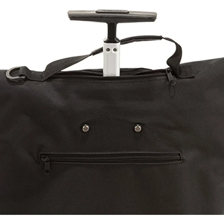 reisenthel trolley M in schwarz, Rahmen: Weiß - Praktischer Shopping-Trolley mit viel Stauraum und Reißverschluss - Aus wasserabweisendem Material – Bild 3