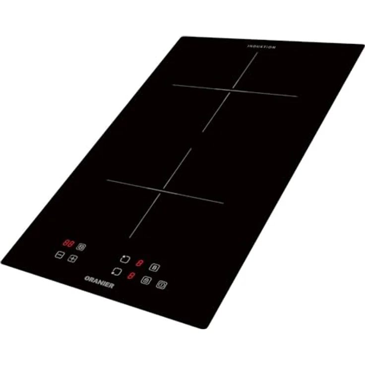 Oranier KFI331, Induktionskochfeld 30 cm, 2 Zonen Domino Glaskeramik mit Touch Control, 9 Leistungsstufen, 2-fach Booster, Topferkennung & Timer – Bild 3