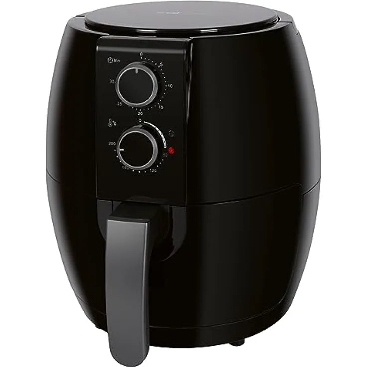 Clatronic® Heißluftfritteuse für Öl- und fettfreie Zubereitung | Airfryer 3,6L | Heissluftfriteuse mit stufenlos regelbarem Thermostat (80°C - 200°C) und Timer | ideal für Fitness | 1350W | FR 3780 H