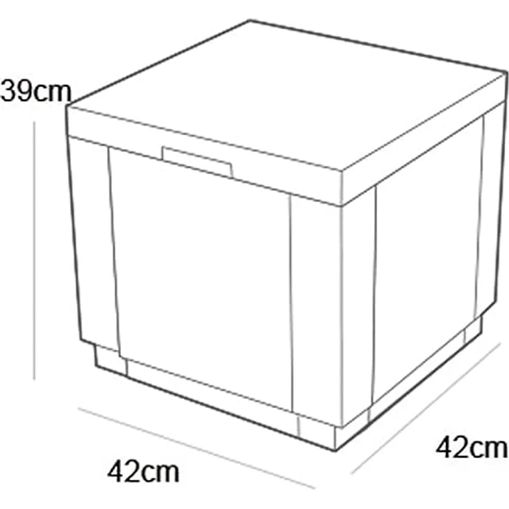 Allibert Beistelltisch-Kühlbox passiv Ice Cube 40 Liter, cappuccino – Bild 4