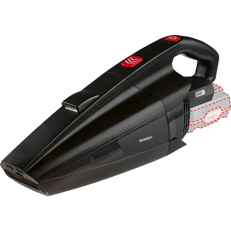 Silvercrest Handstaubsauger SHSA 20-LI A1 20V, kompakter Akkusauger mit motorisiertem Bürstenaufsatz und 5-teiligem Düsen-Set