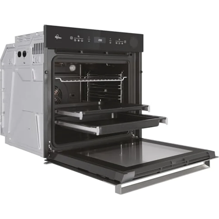 BAUKNECHT Einbaubackofen BIK5S DP8F2 ES, 2-fach Teleskopauszug, Pyrolyse & Hydrolyse, AirFry-Funktion, schwarz – Bild 4