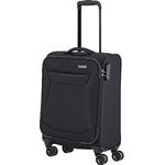 travelite 4-Rad Koffer Handgepäck Weichschale, IATA Bordgepäck Maß; Serie CHIOS, Trolley mit Kantenschutz + Aufsteckfunktion, 55 cm, 34 Liter