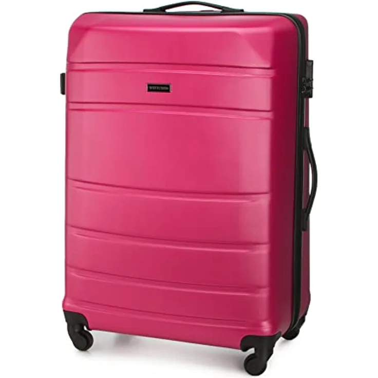 WITTCHEN Großer Koffer Trolley Koffer Reisekoffer aus ABS Hartschalen Trolley 4 Rollen Kombinationsschloss Rosa 56-3A-653-34 – Bild 2