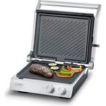 Caso SteakChef, Doppel-Kontaktgrill aus Edelstahl mit Antihaftbeschichtung, 2000 Watt, Temperatur 100-220°C, als Tischgrill nutzbar, große Grillfläche von 1440 cm², abnehmbare und spülmaschinengeeignete Platten