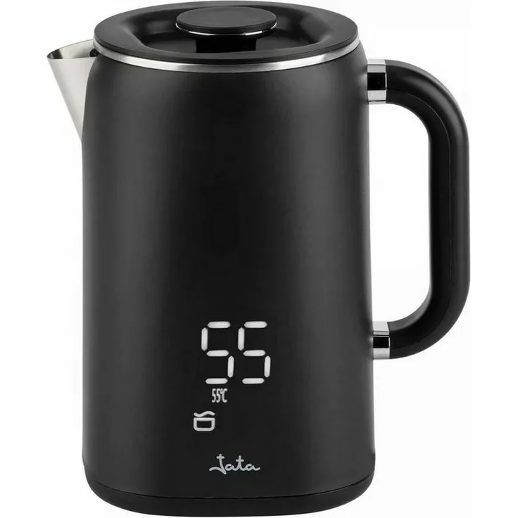 Jata Wasserkocher JATA JEHA1575, 1.7 l, 1500 W, Schwarz, Edelstahl und Kunststoff, mit automatischer Ausschaltung und Überhitzungsschutz