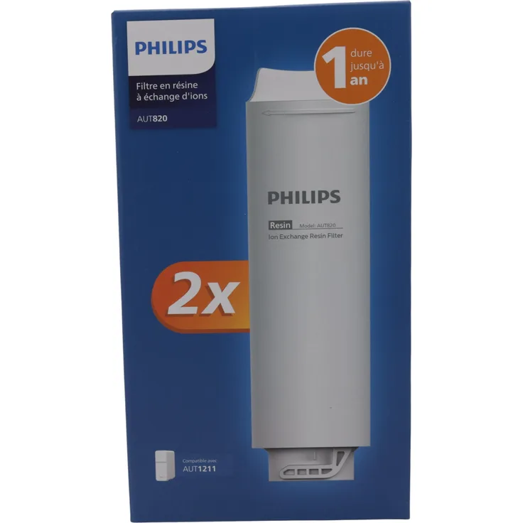 Philips AUT820/10 Ersatzfilter Resin-Filter, 2-Pack für AUT1211, Wasserfilter