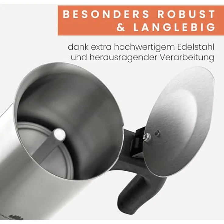 GRØNENBERG Espressokocher Edelstahl, Induktion geeignet, 4/6 Tassen, 0,3l, inkl. Reduziersieb & Ersatzdichtung, aluminiumfrei & unbeschichtet – Bild 5