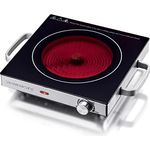 HEINRICHS Infrarotkochplatte Glaskeramik-Kochfeld mit Infrarot-Wärme, elektrisches Kochfelder geeignet für alle Töpfe und Pfannen, 2000W Camping/Büro/Küche/Outdoor/Single