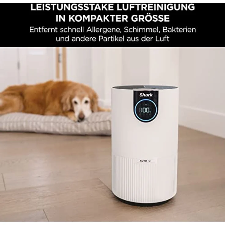 Shark HEPA Luftreiniger [HP100EU] Entfernt Allergene, Schimmel, Bakterien und Partikel, HEPA-Filter, automatische Luftqualitätsüberwachung, leise, weiß – Bild 2