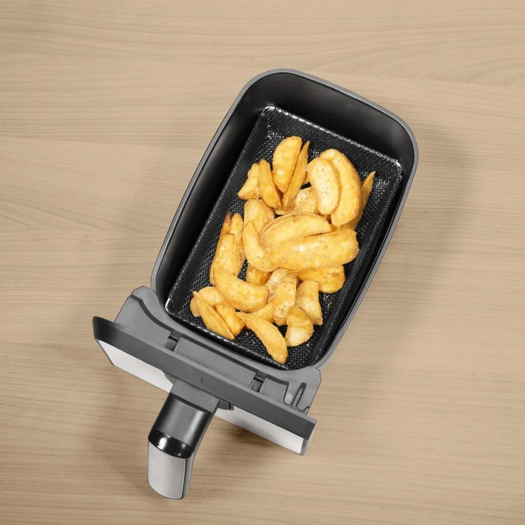 Xavax Gitterkorb für Heißluftfritteuse, 12,5 x 20, Anti-Haft, ofenfest, wiederverwendbar, dampfdurchlässig, hitzebeständig bis 260 °C, lebensmittelecht, spülmaschinengeeignet, BPA-frei – Bild 1