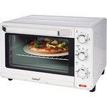 Korona 57158 Multifunktions-Toastofen Weiß / Edelstahl I 24 Liter I kleiner Pizzaofen I Kompakt Backofen I Mini Grillofen I Grillrost I Backrost I Umluft-Funktion I Pizzastein