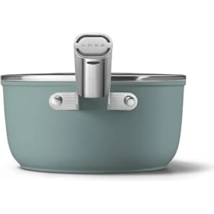 Smeg SPF2012EGM Kochtopf, 20 cm, Keramik mit Edelstahlgriff, ofenfest bis 250 °C, smaragdgrün – Bild 3