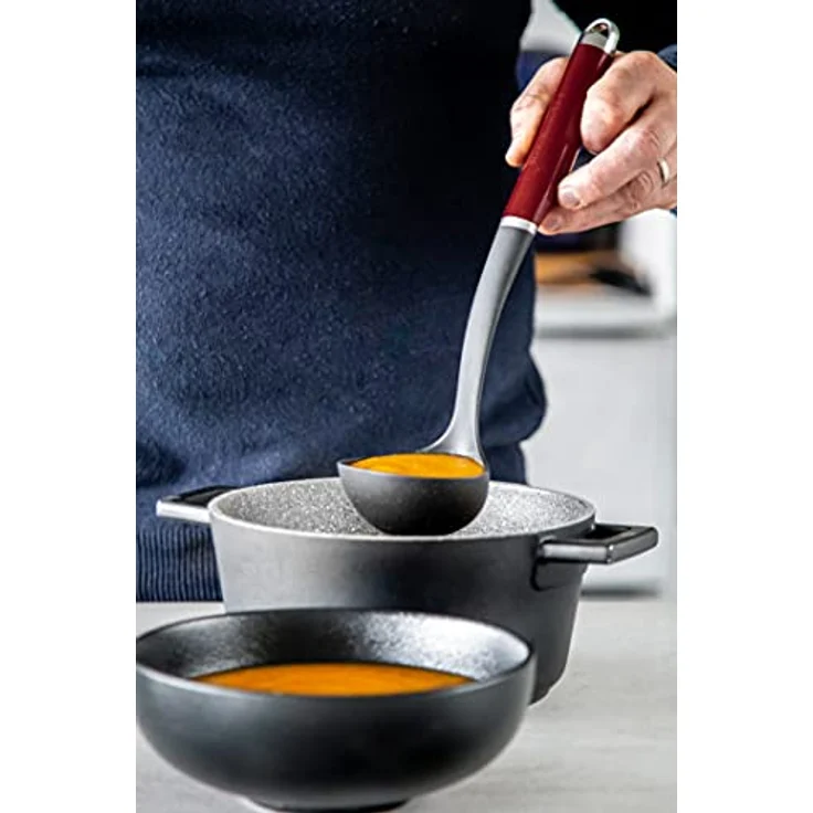 KitchenAid Schöpfkelle, Hitzeresistent, Antihaftbeschichtung, Kochutensil – Empire Rot - Preisvergleich – Bild 4