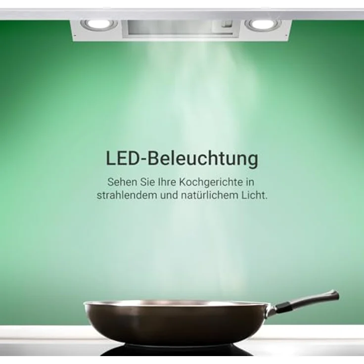 KKT KOLBE HERMES9005WM Dunstabzugshaube 90 cm, A+++ Kopffrei, 782 cbm/h, Edelstahl mit weißem Glas, WLAN, RGBW-LED-Beleuchtung, SensorTouch Bedienung – Bild 5