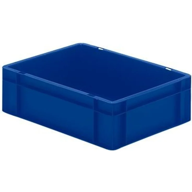 Certeo Euro-Format-Stapelbehälter, geschlossene Wände und Boden, 400 x 300 x 120 mm, grün, lebensmittelecht, VE 5 Stk, stapelbar, 10 l Inhalt, temperaturbeständig -20 °C bis +60 °C – Bild 4