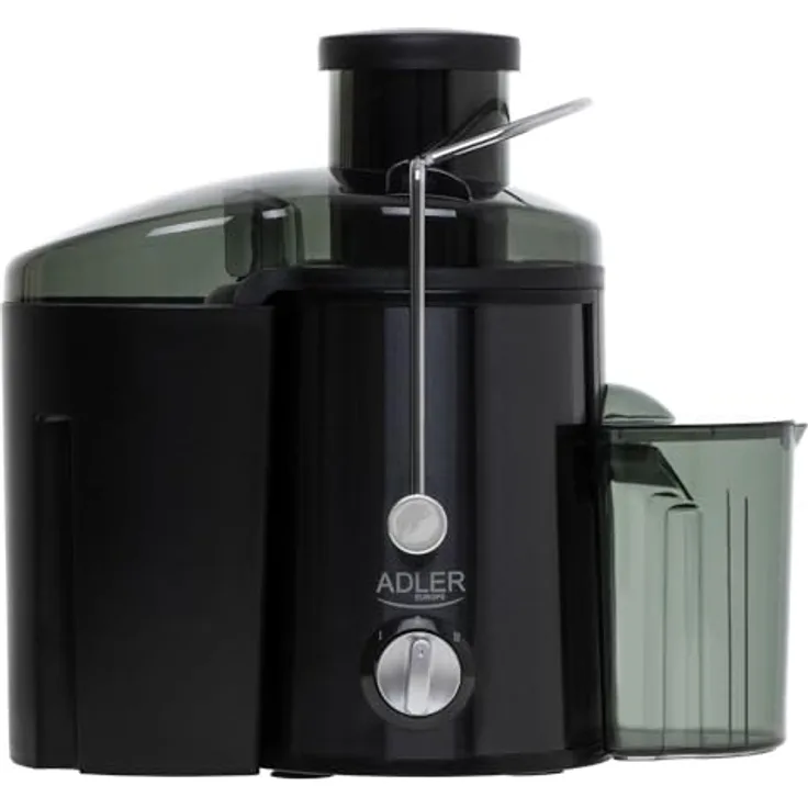 Adler AD 4132 Entsafter, 800 W, Titanklingen, Safttank 0,45L Fruchtfleischsammler 1,5L Anti Tropf System