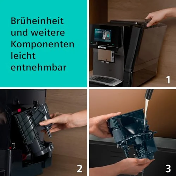 Siemens Kaffeevollautomat EQ700 iAroma, 5 Zoll Full-Touch-Display, Cold Brew und Slow Brew, Grau, TP725E01 – Bild 5