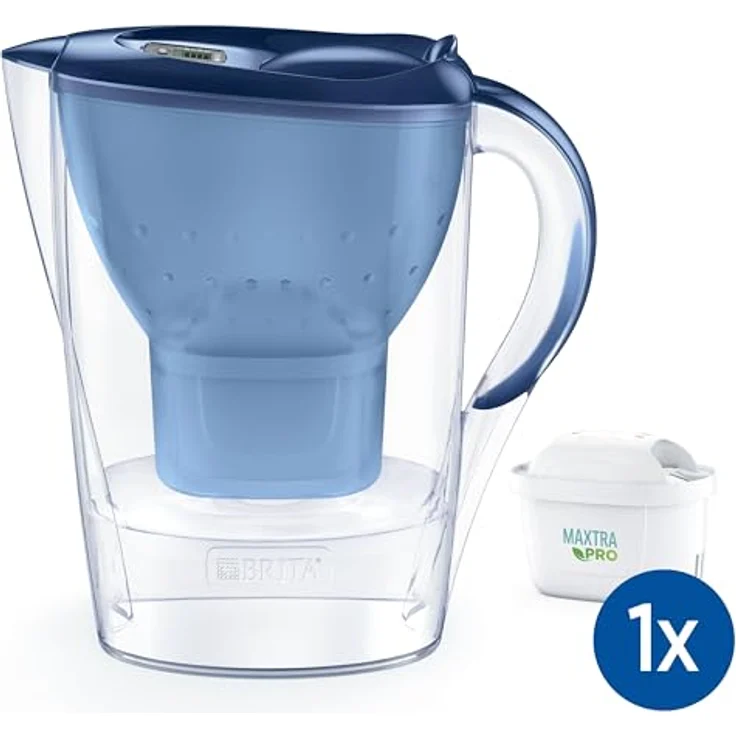 BRITA Marella Cool Filterkaraffe, Blau, 2,4 l, inkl. 1 Filterkartusche MAXTRA PRO ALL-IN-1 – Bild 2